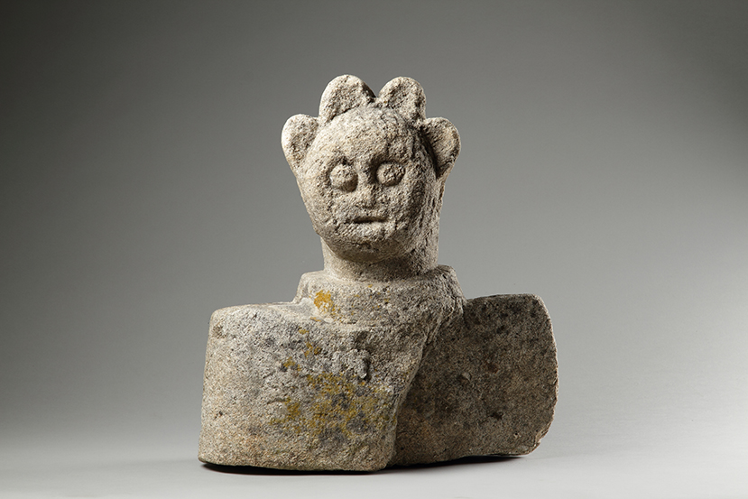 Rare Ancient British Celtic Limestone Bust of a Radiate Deity ‘Sol Invicta’ 